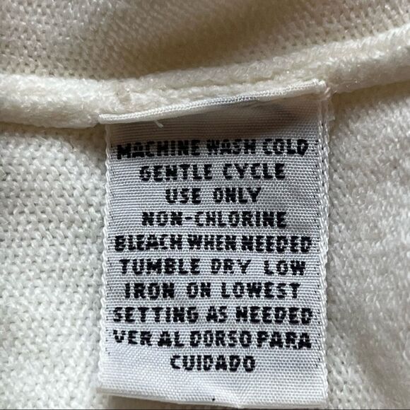 Yarnworks Sweater Beautiful cream color Large long sleeve pullover cardigan NWOT - Picture 4 of 8